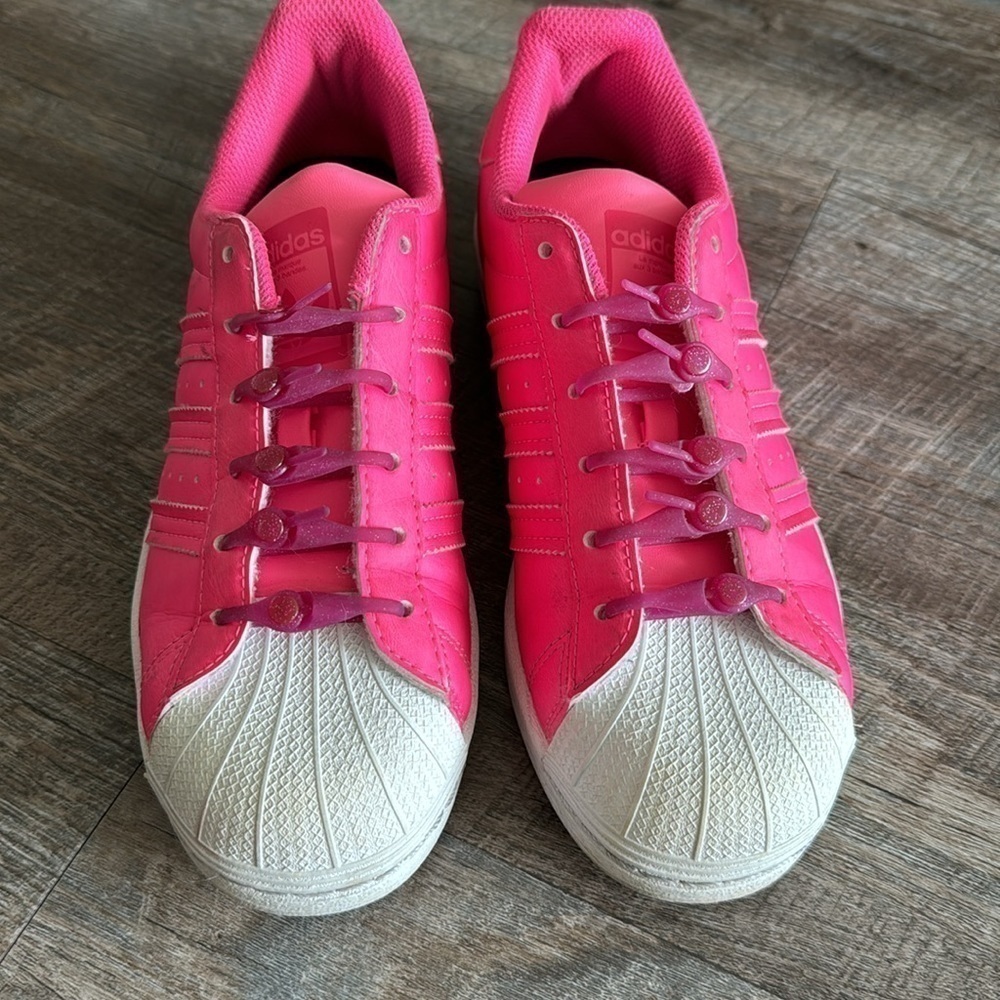 ADIDAS Pink Sneakers, Size 5 - Picture 2 of 7